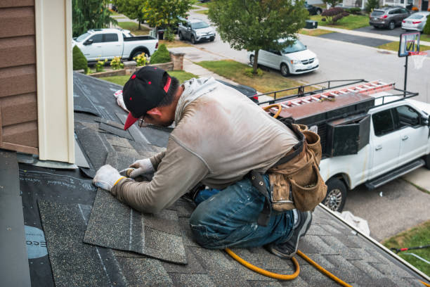Professional Emergency Roof Repair technician working in Lilly, PA